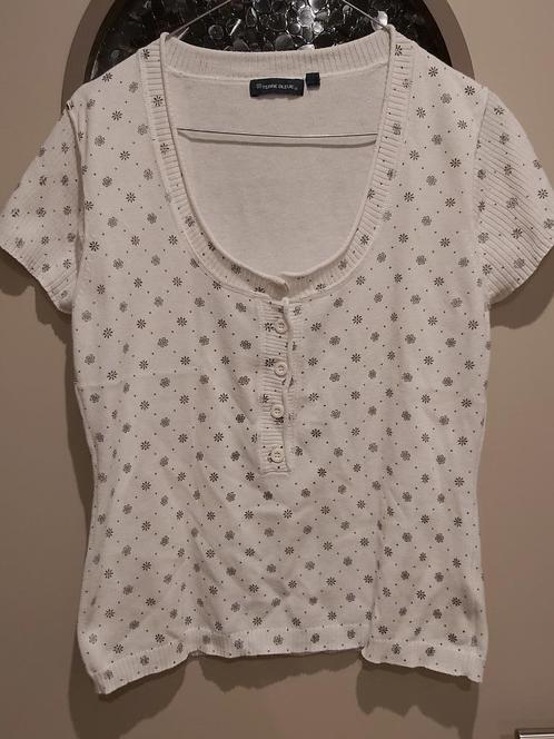 Terre Bleue, dun zomer truitje- shirt, 40, Kleding | Dames, T-shirts, Zo goed als nieuw, Maat 38/40 (M), Wit, Korte mouw, Ophalen of Verzenden