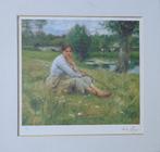 EMILE CLAUS / BOERENMEISJE / KLEUROFFSET / 66x68cm / PASSE, Ophalen of Verzenden