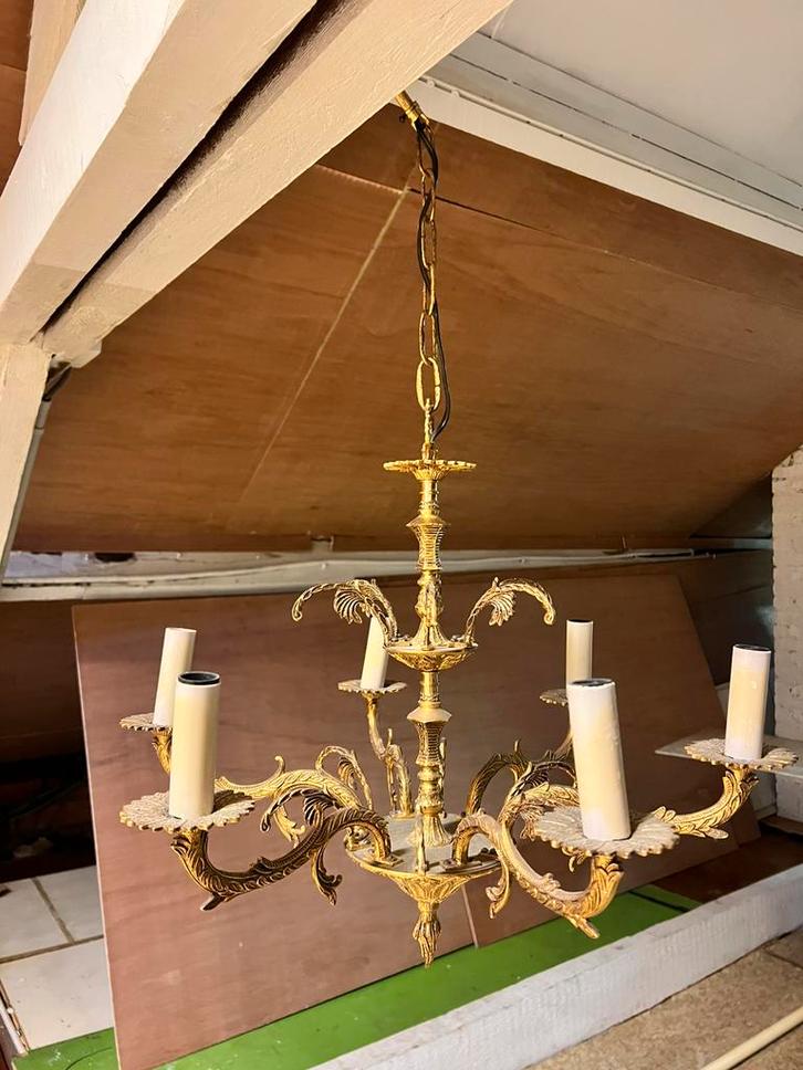 Luchter, Huis en Inrichting, Lampen | Kroonluchters, Gebruikt, Metaal, Ophalen