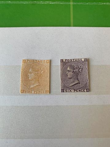 Ongetande postzegels Engeland 