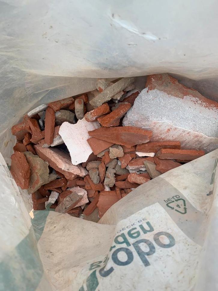 Steenpuin in zakken (GRATIS), Tuin en Terras, Grind, Keien en Split, Gebruikt, Overige typen, Ophalen