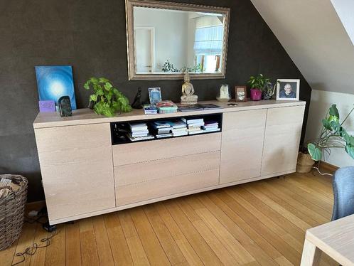 dressoir, massief hout, Huis en Inrichting, Kasten | Dressoirs, Zo goed als nieuw, 200 cm of meer, 50 tot 75 cm, Met lade(s), Met deur(en)