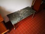 Vintage groen marmer salontafel, Huis en Inrichting, Tafels | Salontafels, Minder dan 50 cm, Minder dan 50 cm, Gebruikt, Rechthoekig