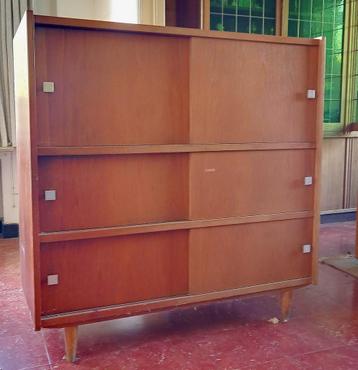 Vintage schuifkastje (opnieuw te koop), Huis en Inrichting, Kasten | Lockerkasten, Ophalen, Gebruikt
