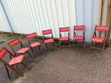 Chaises vintage pliantes Shanghai 7pc beschikbaar voor biedingen