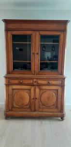 Antieke Louis Philippe vitrine kast, Antiek en Kunst, Ophalen