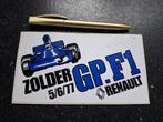 Sticker GP Formule 1 circuit Zolder 1977 Renault, Ophalen of Verzenden, Zo goed als nieuw, Auto of Motor