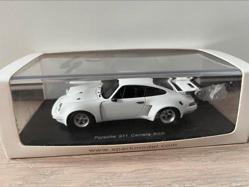 Porsche 911 Carrera RSR 1975 wit Passion drive Spark 1:43, Hobby en Vrije tijd, Modelauto's | 1:43, Zo goed als nieuw, Auto, Overige merken