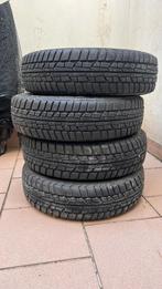 4 Pneus hiver + jantes en tôle 14 pouces | 155 65 R14, Auto-onderdelen, Banden en Velgen, Ophalen, Winterbanden, Band(en)