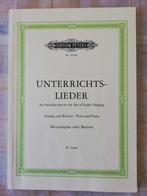 Unterrichtslieder * Ed. Peters, Enlèvement ou Envoi, Comme neuf, Général