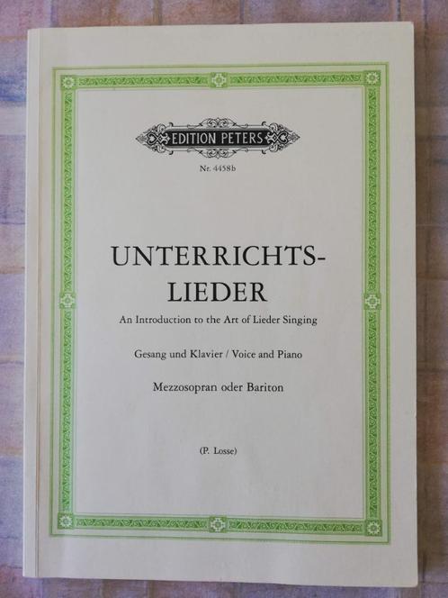 Unterrichtslieder * Ed. Peters, Livres, Musique, Comme neuf, Général, Enlèvement ou Envoi