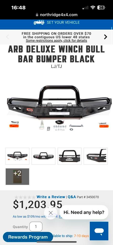 Winch bumper  ARB, Auto-onderdelen, Carrosserie, Bumper, Jeep, Voor, Ophalen
