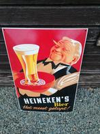 Jaren 90 emaille bord Heineken, Verzamelen, Merken en Reclamevoorwerpen, Ophalen of Verzenden, Zo goed als nieuw