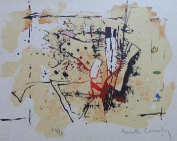 BENITI CORNELIS / ABSTRACTIE / KLEURLITHO / 21x29cm / SIG beschikbaar voor biedingen