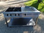 Professionele keuken met 4 branders+kookplaat. Gasstad, Ophalen