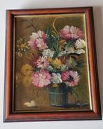 Tableau huile sur toile bouquet de fleurs champêtre Meyer, Antiek en Kunst, Ophalen