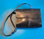 Sacoche en cuir noir vintage, de gendarmerie belge., Motos, Accessoires | Valises & Sacs, Enlèvement ou Envoi, Comme neuf