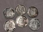 5 Francs 1849-1875(6piece)Silver ,Hercoules group, Setje, Frankrijk, Zilver, Ophalen of Verzenden