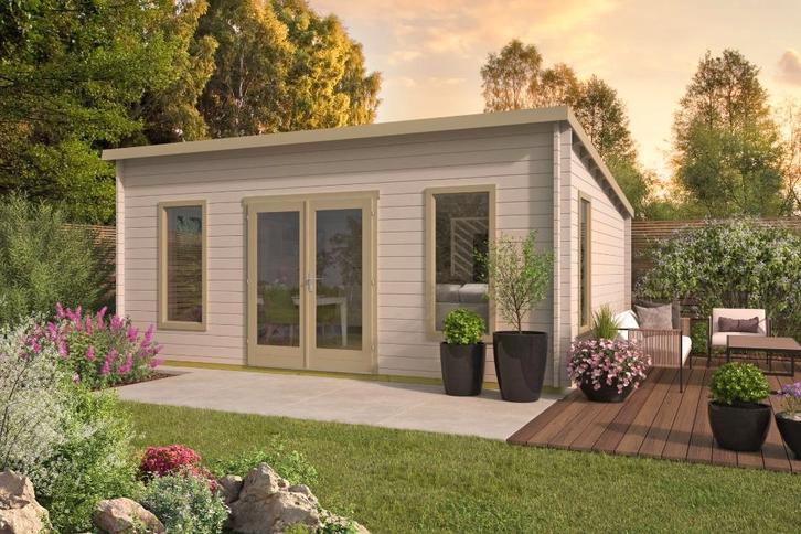 Blokhut - Tuinhuis Calpe | 44 mm | onbehandeld, Hobby en Vrije tijd, Overige Hobby en Vrije tijd, Nieuw, Verzenden