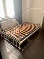 Vintage bed (twijfelaar - 120 x 190cm) + lattenbodem, Comme neuf, Queen size, Enlèvement ou Envoi