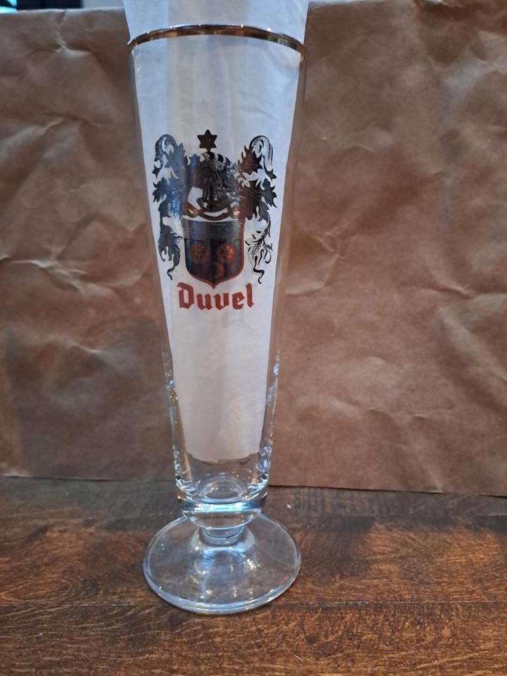 Duvel fluit glas fluitje flûte (3 stuks te koop), Verzamelen, Glas en Drinkglazen, Zo goed als nieuw, Ophalen