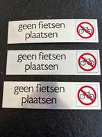 Aluminium Bordje geen fietsen plaatsen, Ophalen of Verzenden