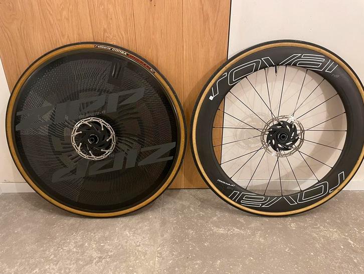 Vol zippwiel disc + Roval voorwiel, Fietsen en Brommers, Fietsen | Racefietsen, Zo goed als nieuw, Overige merken, Carbon, Ophalen