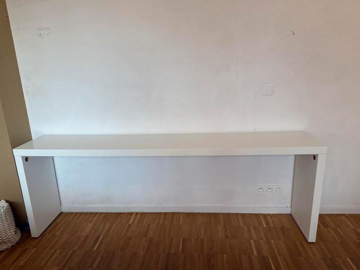 Console tafel - verschuifbare witte tafel, Maison & Meubles, Tables | Dessertes, Comme neuf, Enlèvement