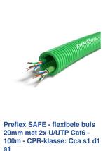 23m UTP/coax preflex + 15m UTP cat 6 2x, Doe-het-zelf en Bouw, Elektriciteit en Kabels, Ophalen, Zo goed als nieuw