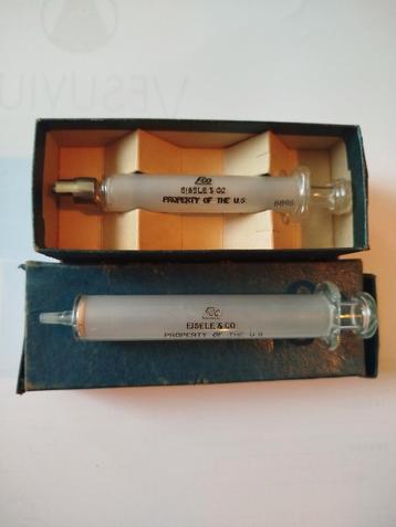 Vintage ECO glazen spuiten (5cc & 10cc) – Eisele & Co., USA beschikbaar voor biedingen
