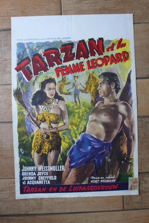filmaffiche Tarzan and the Leopard Woman filmposter, Collections, Posters & Affiches, Comme neuf, Cinéma et TV, A1 jusqu'à A3