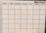 weekplanner op glas, Ophalen, Zo goed als nieuw
