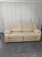 2 Canapés  cuir pleine fleur beige  gratuit, Enlèvement, Cuir