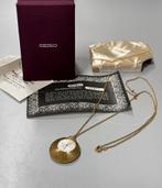 1960-1970 horloge Seiko + ketting Bladgoud zakhorloge antiek, Seiko, Zakhorloge, 1930 tot 1960, Ophalen of Verzenden