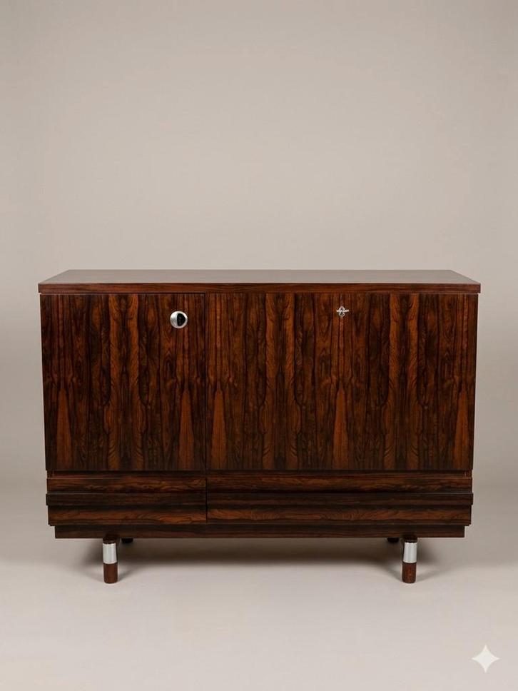 Vintage midcentury wandkast | barkast | platenspelermeubel, Antiek en Kunst, Antiek | Meubels | Kasten, Ophalen