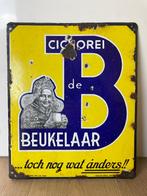 Emaille reclamebord De Beukelaar cichorei, Verzamelen, Ophalen of Verzenden, Gebruikt, Reclamebord