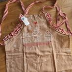 Schattige keukenschort Clayre & Eef S, Ophalen of Verzenden, Nieuw, Beige, Schort