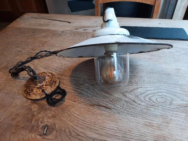 Oude werkplaats/boerderijlamp, Antiek en Kunst, Antiek | Verlichting, Ophalen of Verzenden