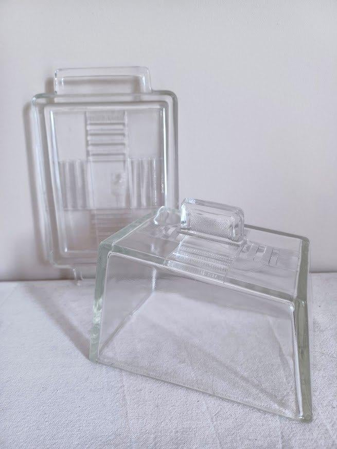 Val Saint Lambert - botervloot Severina - 1935 - Luxval, Antiquités & Art, Antiquités | Verre & Cristal, Enlèvement ou Envoi