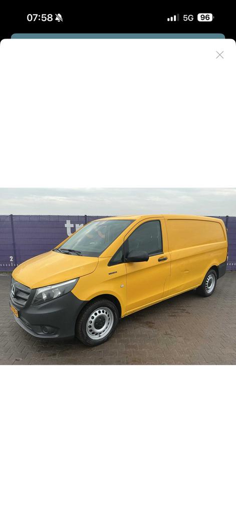 Mercedes evito long 2020, Auto's, Mercedes-Benz, Particulier, Vito, Elektrisch, Automaat, Geel, Ophalen