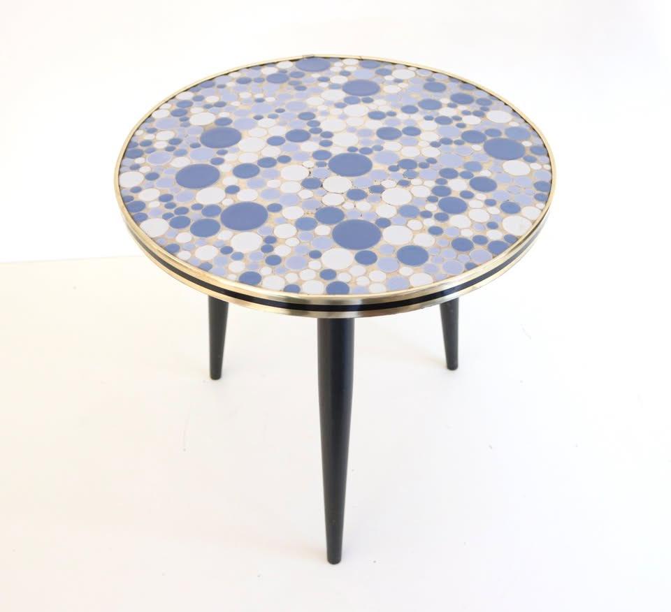 Vintage Sixties Mozaik Tripod Tafeltje, Ophalen