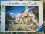 puzzel 1500st-Ravens-Cottage on Bredon Hill-- (schade deksel, Ophalen of Verzenden, 500 t/m 1500 stukjes, Legpuzzel