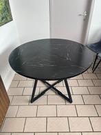 Table de salle à manger en aspect marbre noir, Enlèvement, Comme neuf, Rond