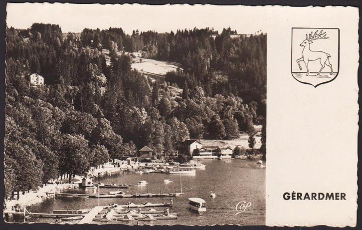 1955 - FRANKRIJK - Gérardmer: Les Embarcadères du Lac, Verzamelen, Postkaarten | Buitenland, Gelopen, Frankrijk, 1940 tot 1960