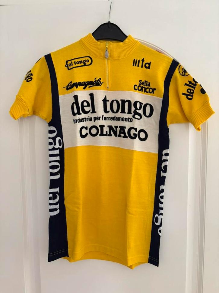 Vintage wielershirt koerstrui Del Tongo Colnago, Fietsen en Brommers, Fietsaccessoires | Fietskleding, Zo goed als nieuw, M, Ophalen of Verzenden