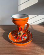 Chandelier vintage en poterie shabby 1970, Moins de 25 cm, Enlèvement ou Envoi, Autres couleurs, Utilisé