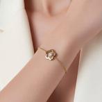 Bracelet Or 18K - Diamants + Certificat, Handtassen en Accessoires, Ringen, Ophalen, Nieuw, Goud, Goud