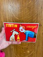 Assiette Tintin Tintin en émail orange, Enlèvement ou Envoi, Tintin, Comme neuf