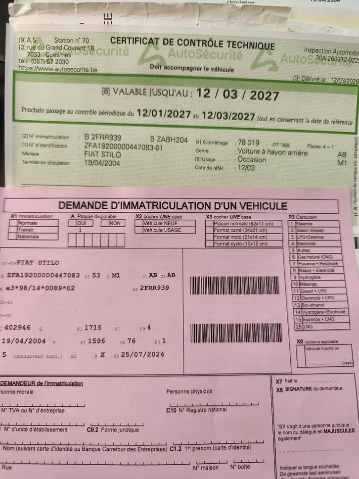 FIAT STILO, Autos, Fiat, Particulier, Stilo, ABS, Airbags, Air conditionné, Alarme, Ordinateur de bord, Verrouillage central, Hayon arrière électrique