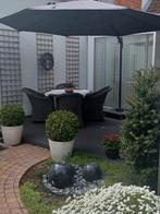 Zweefparasol met stevige voet,en beschermingshoes, Ophalen